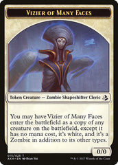 Vizier of Many Faces // Zombie Double-Sided Token [Amonkhet Tokens] | Total Play