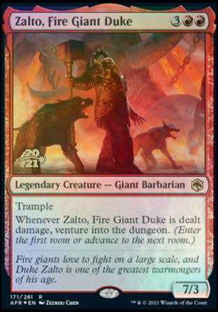Zalto, Fire Giant Duke [Dungeons & Dragons: Adventures in the Forgotten Realms Prerelease Promos] | Total Play