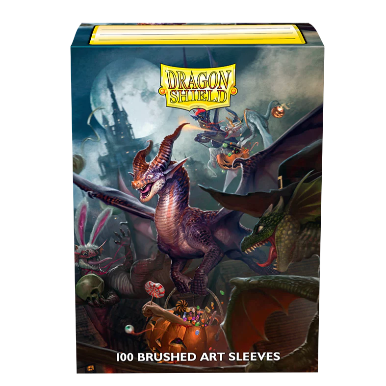 Dragon Shield: Standard 100ct Brushed Art Sleeves - Halloween Dragon (2021) | Total Play