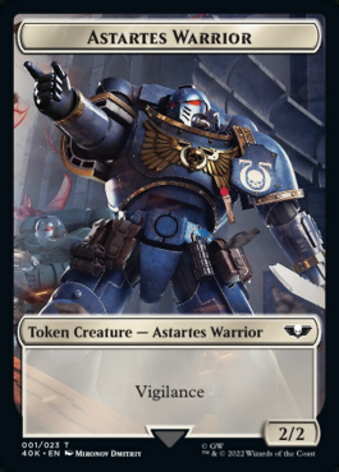 Astartes Warrior (001) // Robot Double-Sided Token [Warhammer 40,000 Tokens] | Total Play