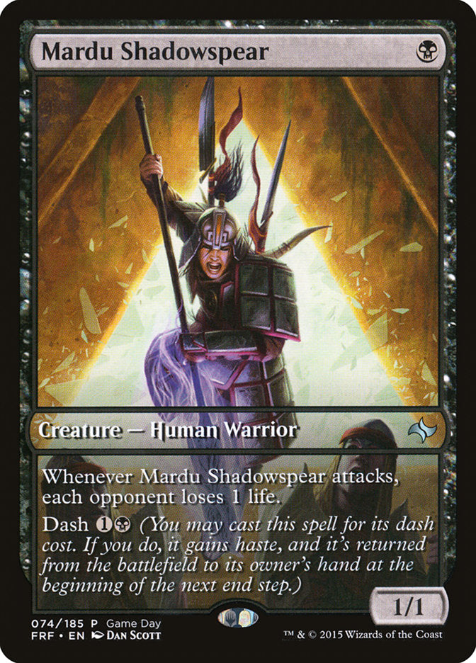 Mardu Shadowspear (Game Day) [Fate Reforged Promos] | Total Play