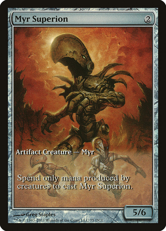 Myr Superion (Game Day) (Extended Art) [New Phyrexia Promos] | Total Play