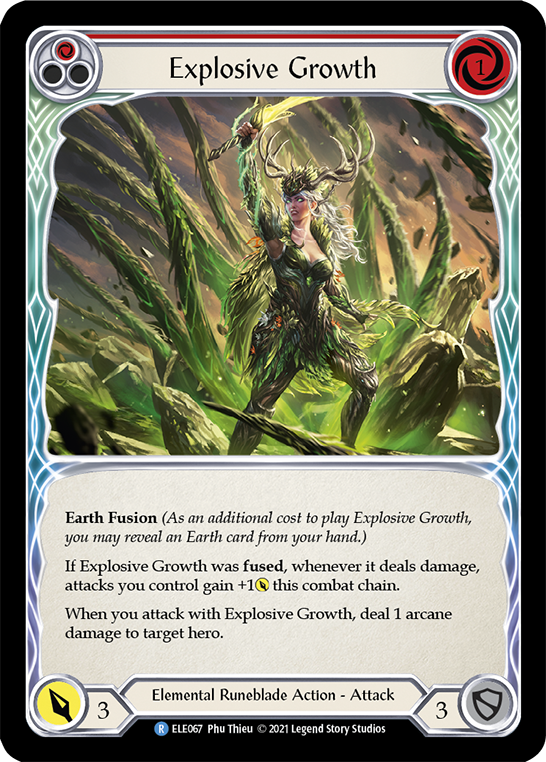 Explosive Growth (Red) [ELE067] (Tales of Aria)  1st Edition Rainbow Foil | Total Play