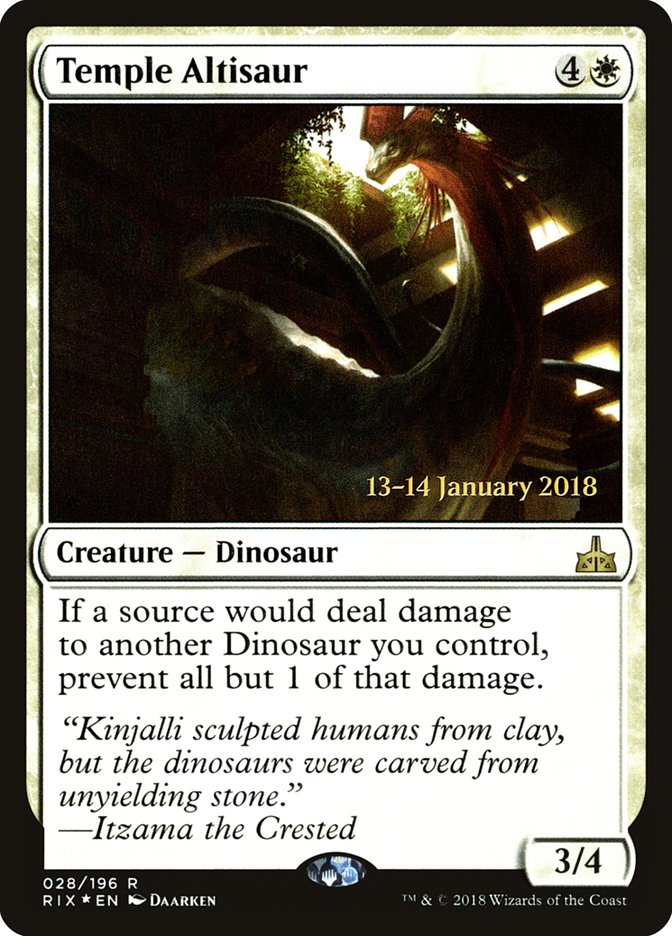 Temple Altisaur [Rivals of Ixalan Prerelease Promos] | Total Play