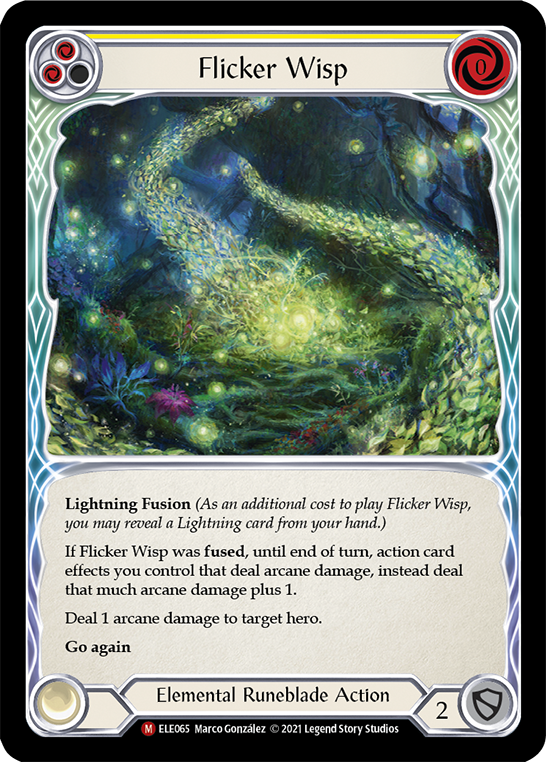 Flicker Wisp [ELE065] (Tales of Aria)  1st Edition Rainbow Foil | Total Play