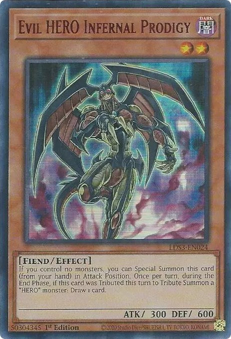 Evil HERO Infernal Prodigy (Red) [LDS3-EN024] Ultra Rare | Total Play