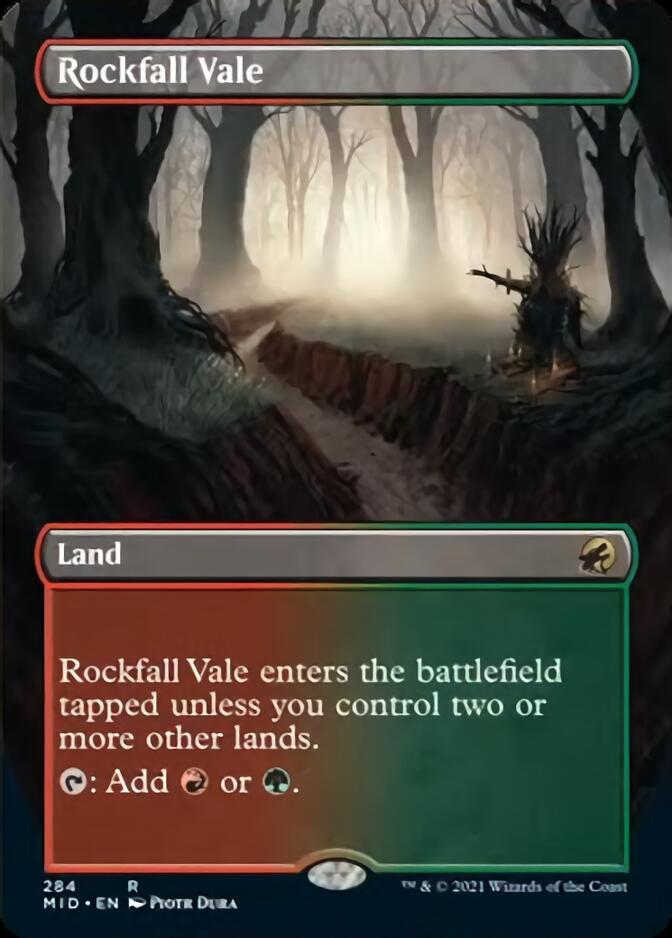 Rockfall Vale (Borderless Alternate Art) [Innistrad: Midnight Hunt] | Total Play