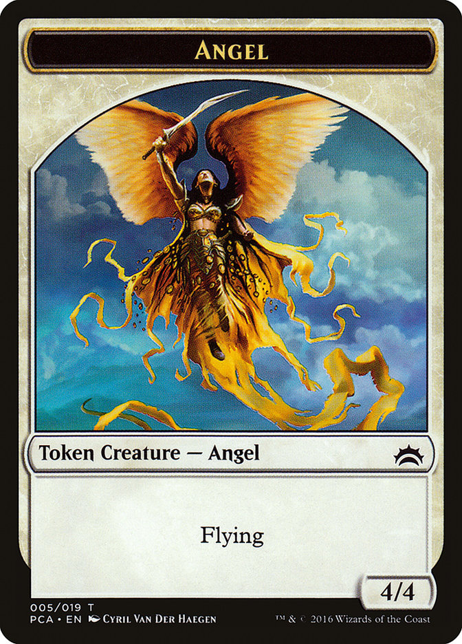 Angel // Saproling Double-Sided Token [Planechase Anthology Tokens] | Total Play