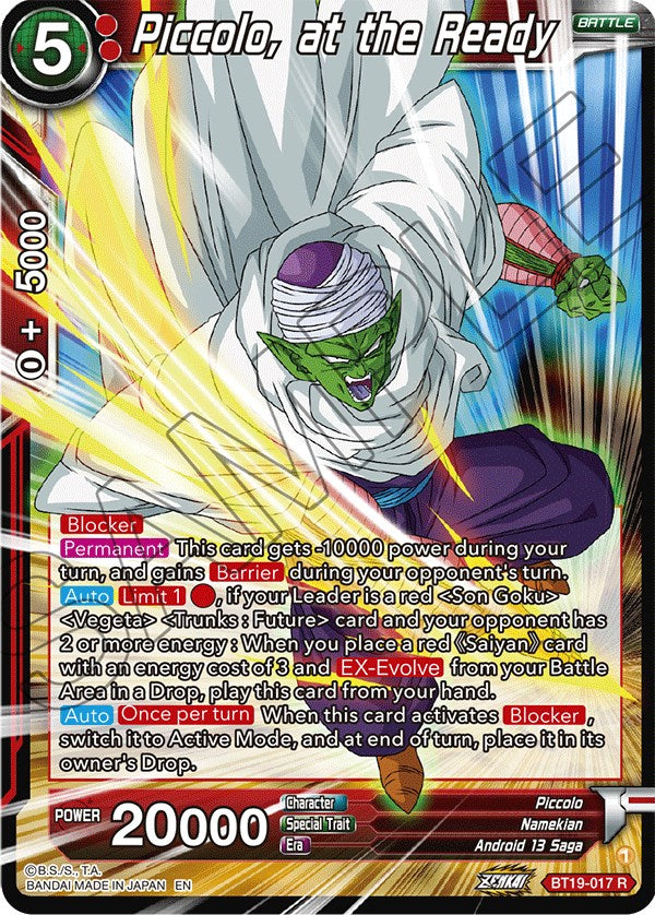 Piccolo, at the Ready (BT19-017) [Fighter's Ambition] | Total Play