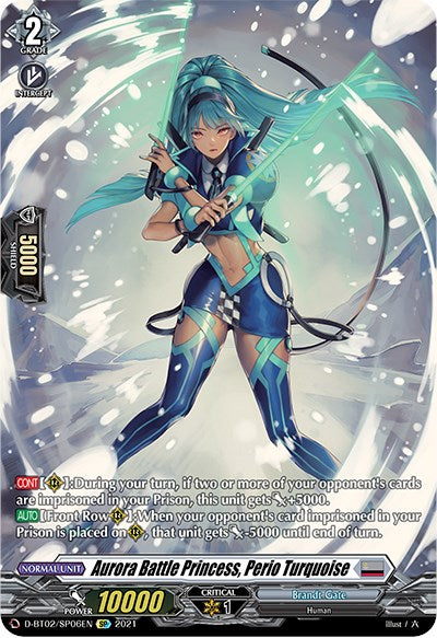 Aurora Battle Princess, Perio Turquoise (D-BT02/SP06EN) [A Brush with the Legends] | Total Play