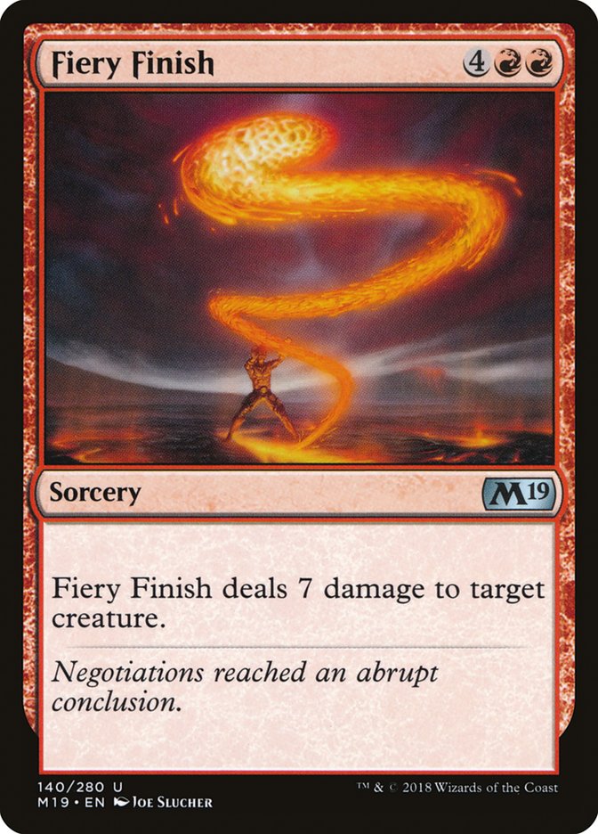 Fiery Finish [Core Set 2019] | Total Play