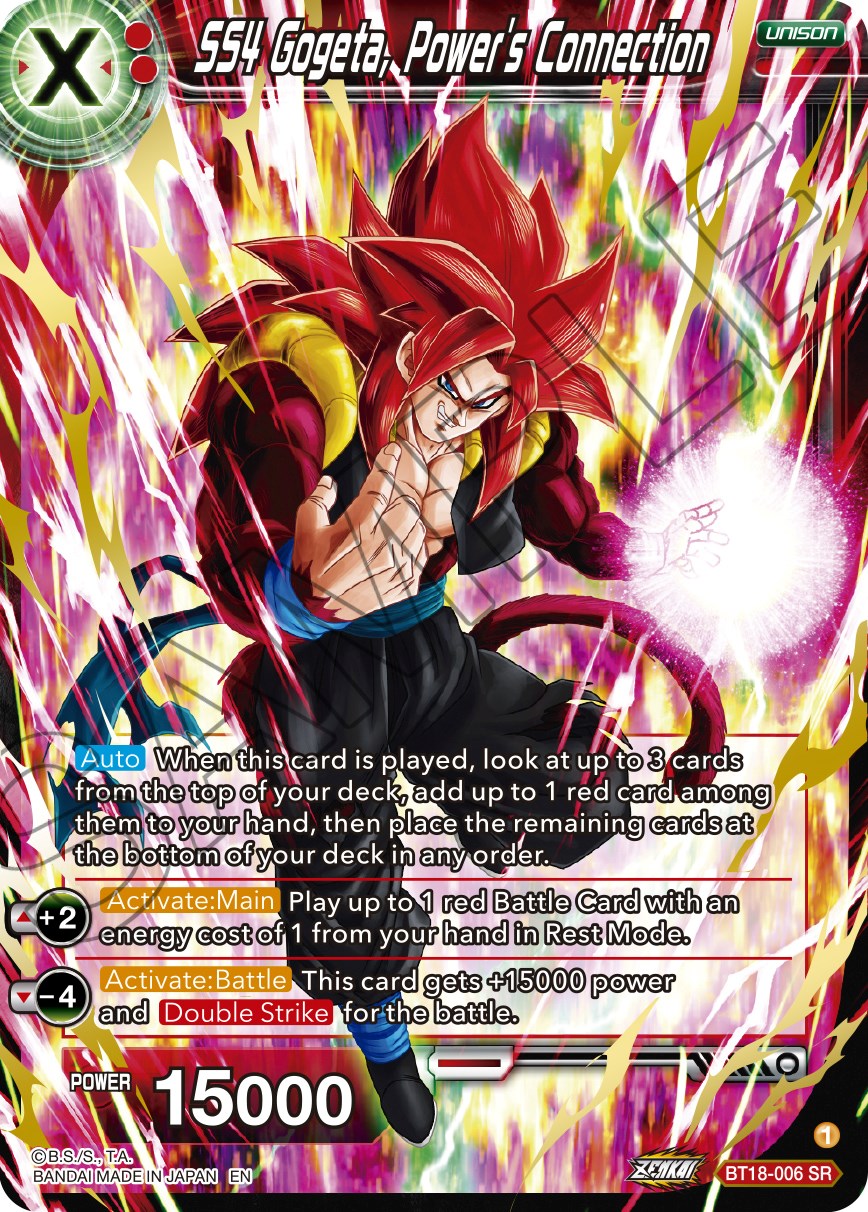 SS4 Gogeta, Power's Connection (BT18-006) [Dawn of the Z-Legends] | Total Play