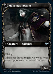 Innocent Traveler // Malicious Invader (Showcase Fang Frame) [Innistrad: Crimson Vow] | Total Play