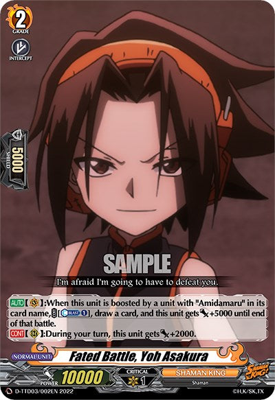 Fated Battle, Yoh Asakura (D-TTD03/002EN) [Shaman King] | Total Play