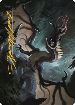 Brainstealer Dragon Art Card (Gold-Stamped Signature) [Commander Legends: Battle for Baldur's Gate Art Series] | Total Play