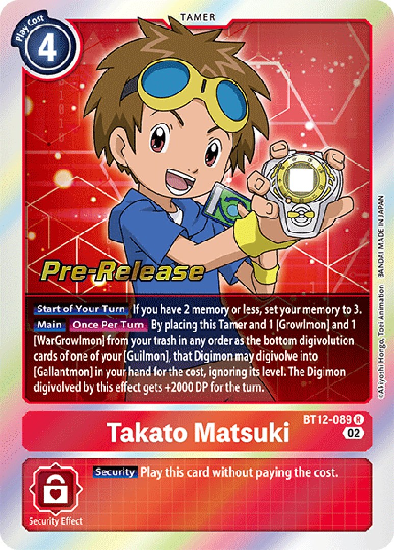 Takato Matsuki [BT12-089] [Across Time Pre-Release Cards] | Total Play