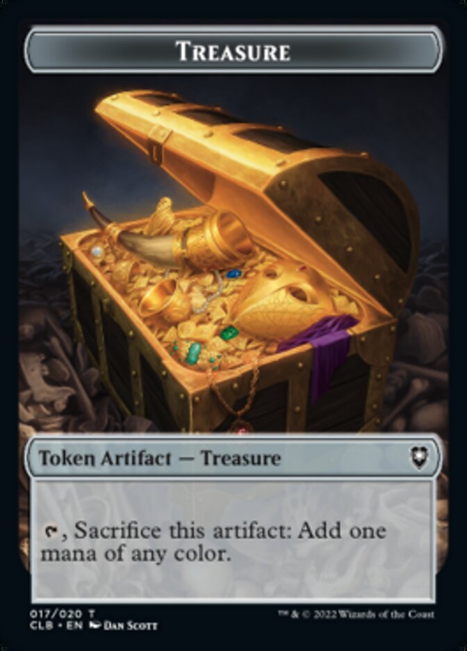 Treasure // Volo's Journal Double-Sided Token [Commander Legends: Battle for Baldur's Gate Tokens] | Total Play