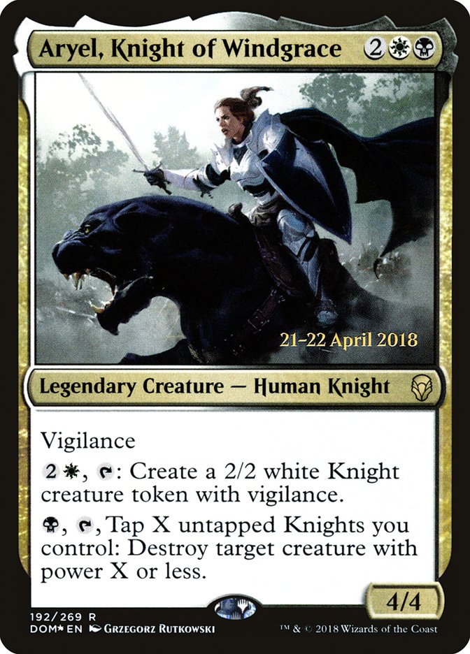 Aryel, Knight of Windgrace [Dominaria Prerelease Promos] | Total Play