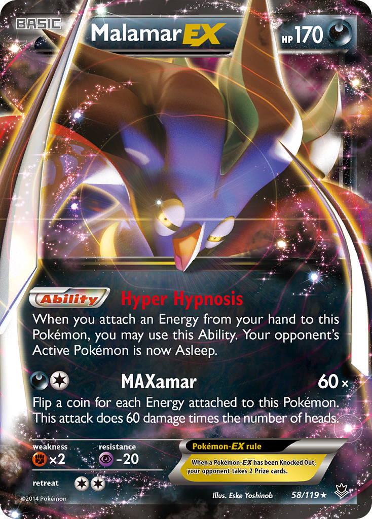 Malamar EX (58/119) [XY: Phantom Forces] | Total Play