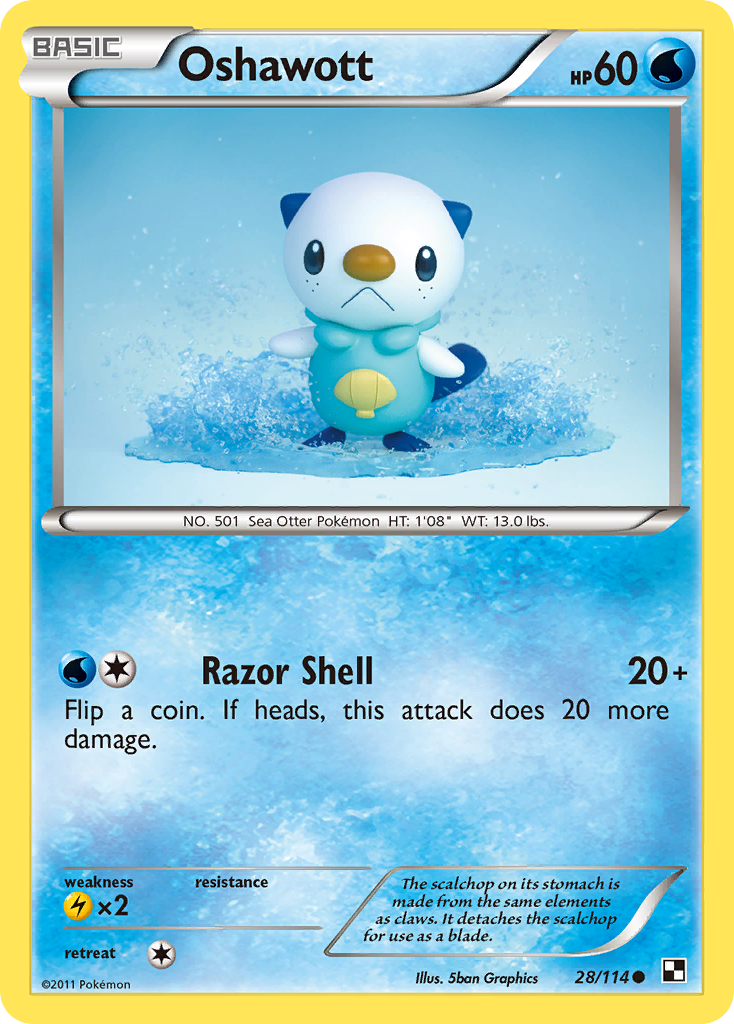 Oshawott (28/114) [Black & White: Base Set] | Total Play