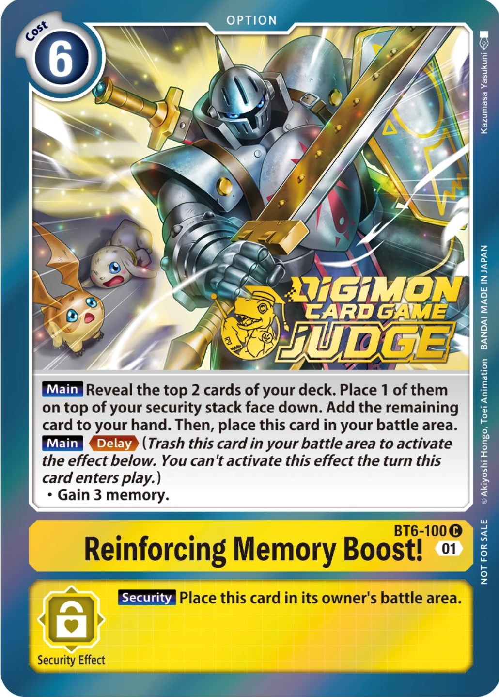 Reinforcing Memory Boost! [BT6-100] (Judge Pack 3) [Double Diamond Promos] | Total Play