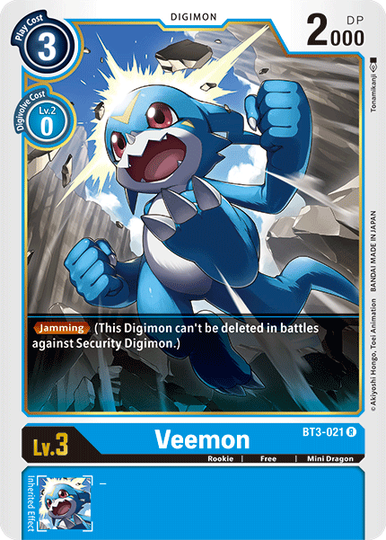 Veemon [BT3-021] [Release Special Booster Ver.1.5] | Total Play