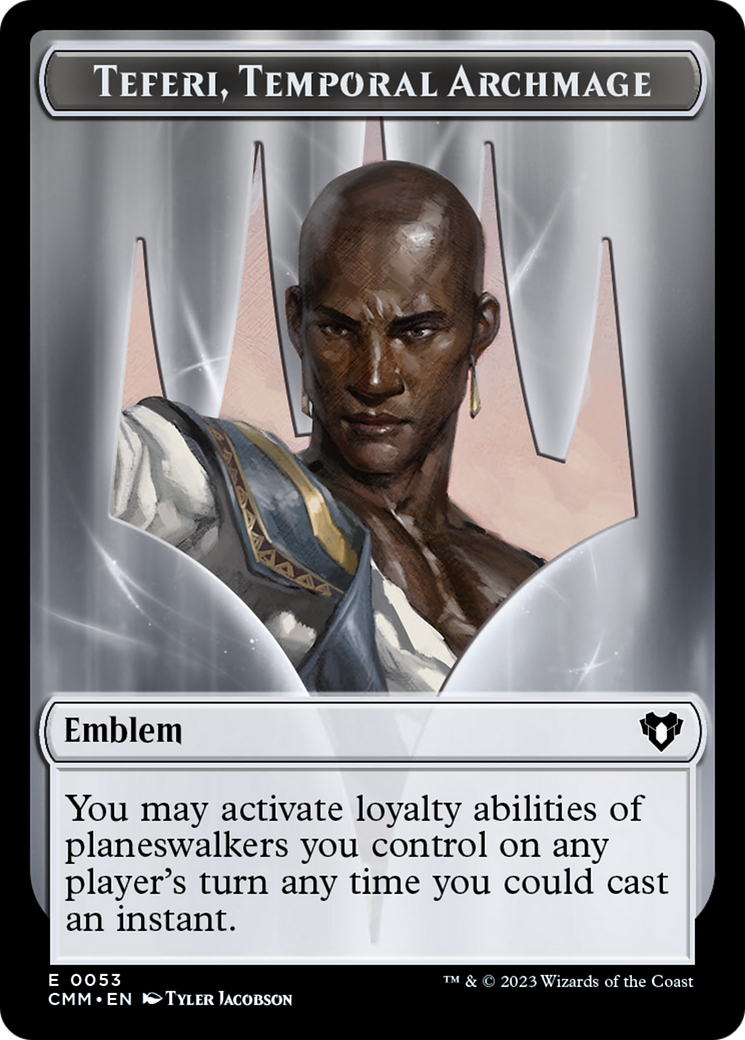 Clue // Emblem - Teferi, Temporal Archmage Double-Sided Token [Commander Masters Tokens] | Total Play