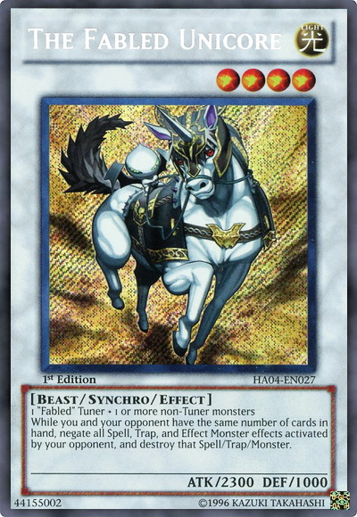 The Fabled Unicore [HA04-EN027] Secret Rare | Total Play