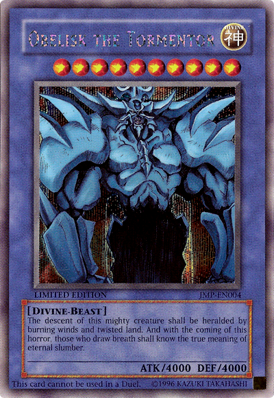 Obelisk the Tormentor [JMP-EN004] Secret Rare | Total Play