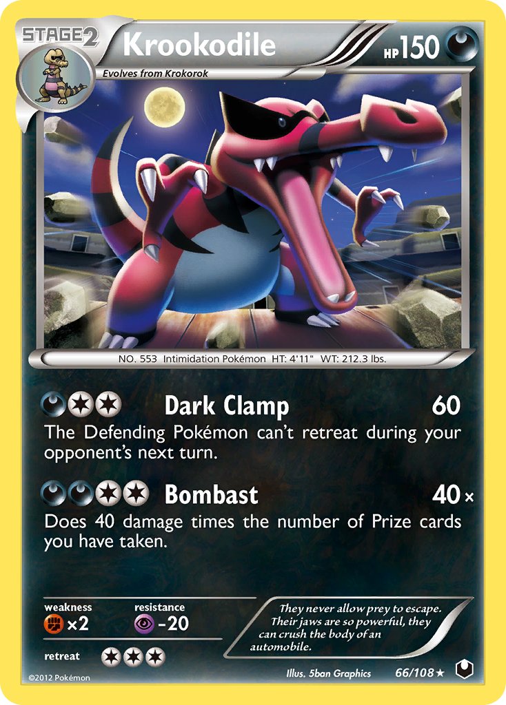 Krookodile (66/108) (Cosmos Holo) (Blister Exclusive) [Black & White: Dark Explorers] | Total Play