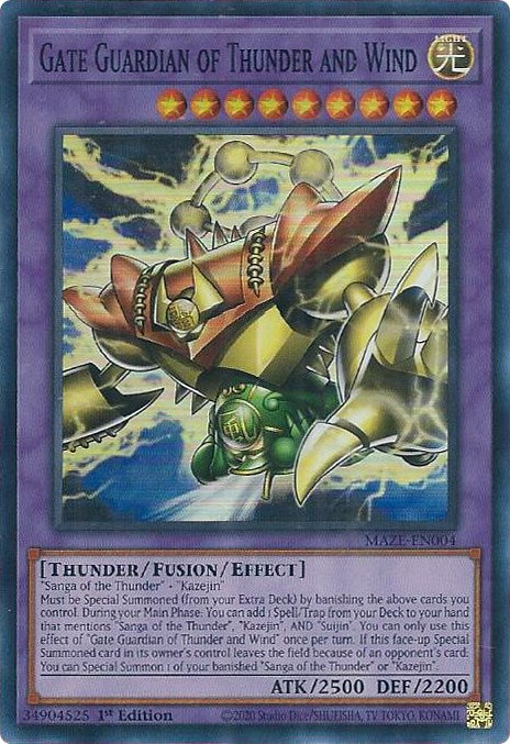 Gate Guardian of Thunder and Wind [MAZE-EN004] Super Rare | Total Play