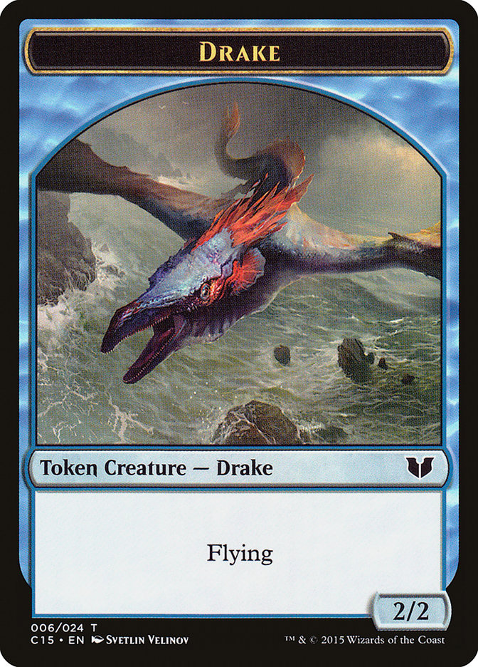 Drake // Elemental (020) Double-Sided Token [Commander 2015 Tokens] | Total Play