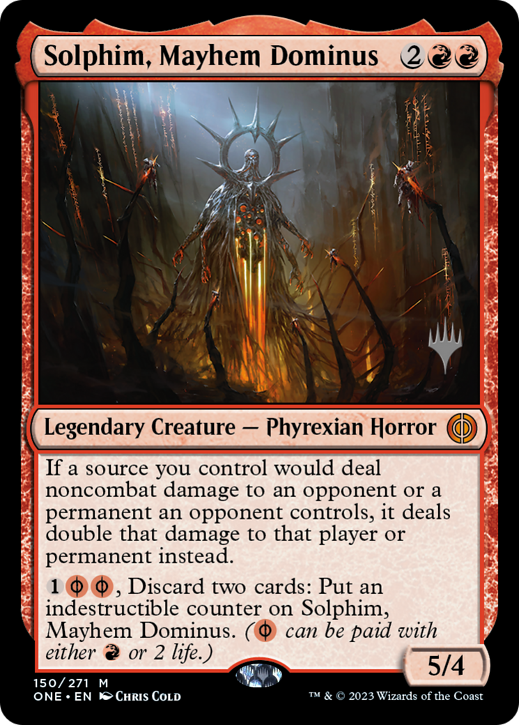 Solphim, Mayhem Dominus (Promo Pack) [Phyrexia: All Will Be One Promos] | Total Play