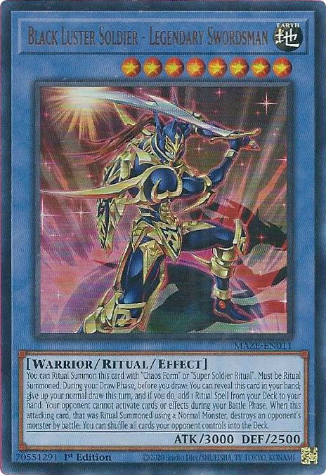 Black Luster Soldier - Legendary Swordsman [MAZE-EN011] Ultra Rare | Total Play