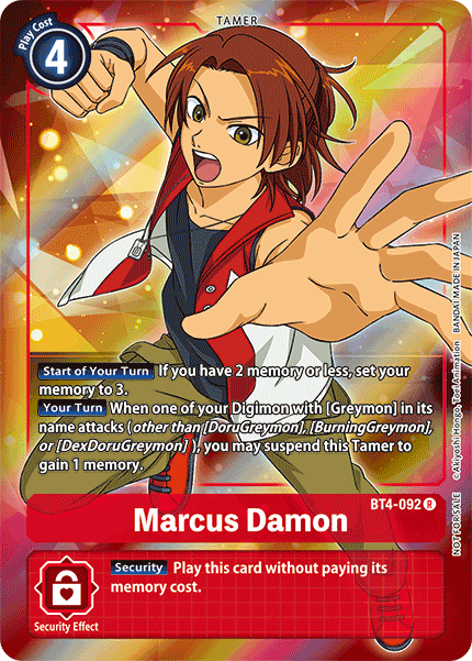 Marcus Damon [BT4-092] (Buy-A-Box Promo) [Great Legend Promos] | Total Play