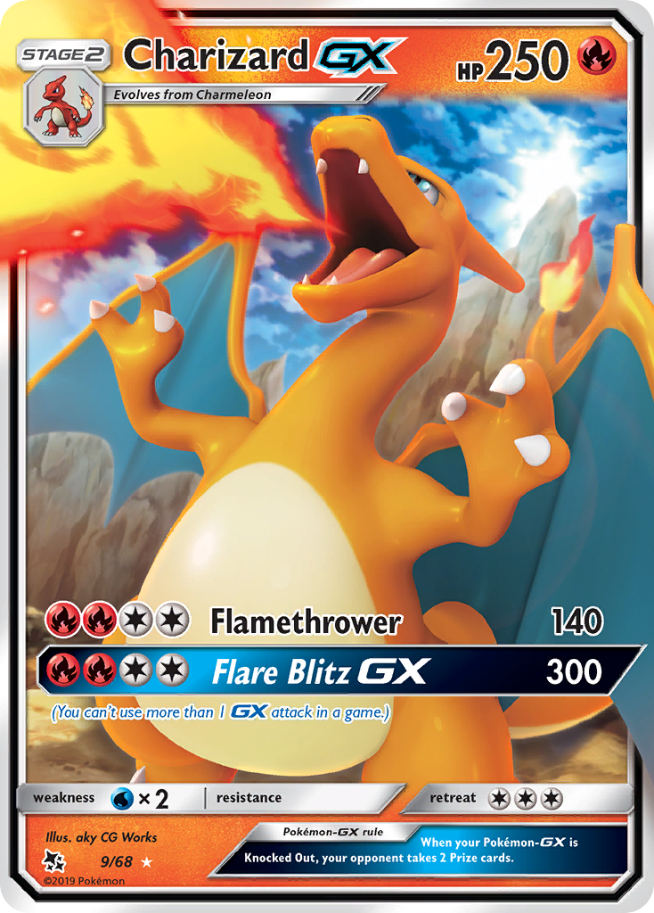 Charizard GX (9/68) [Sun & Moon: Hidden Fates] | Total Play