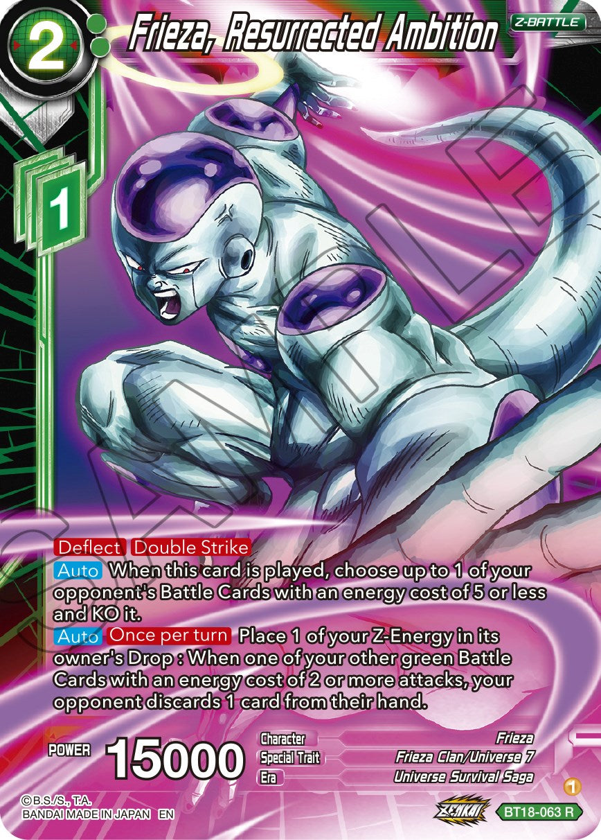 Frieza, Resurrected Ambition (BT18-063) [Dawn of the Z-Legends] | Total Play