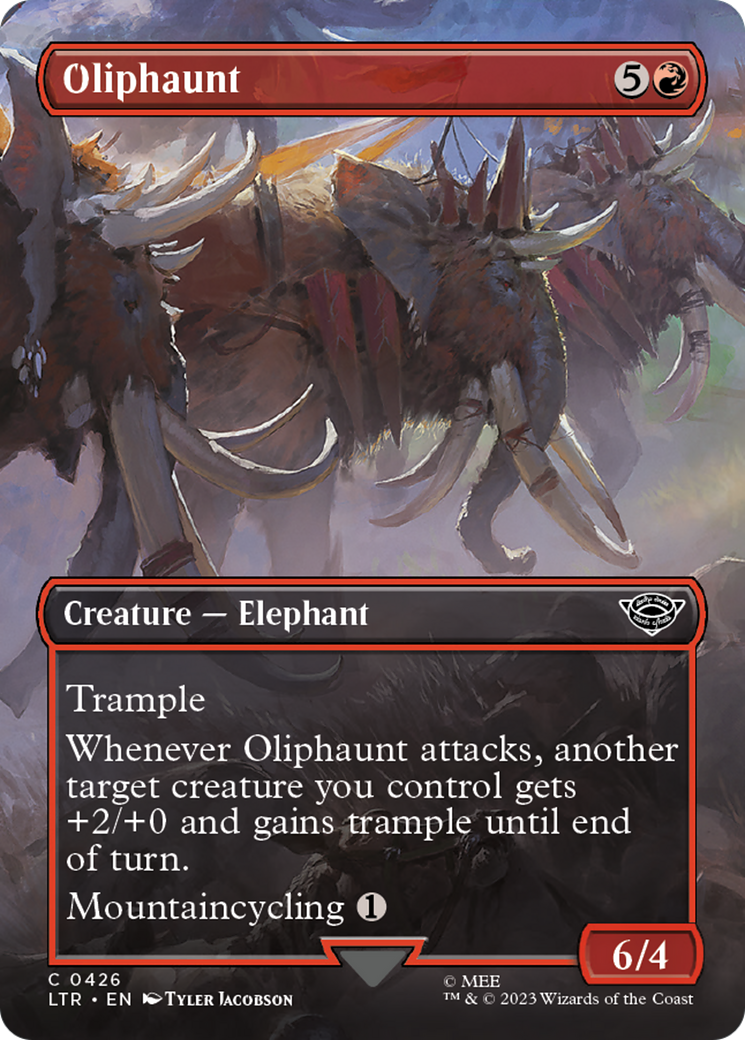 Oliphaunt (Borderless Alternate Art) [The Lord of the Rings: Tales of Middle-Earth] | Total Play