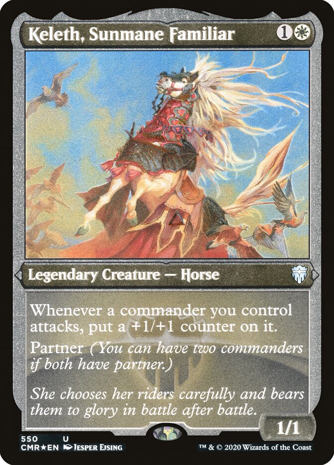 Keleth, Sunmane Familiar (Etched) [Commander Legends] | Total Play