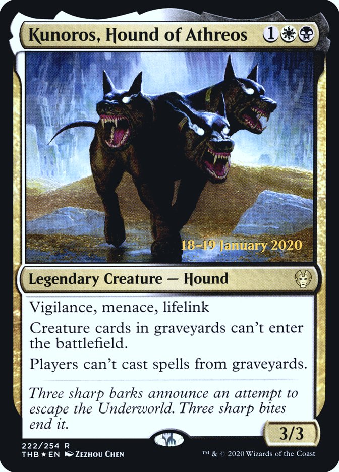 Kunoros, Hound of Athreos [Theros Beyond Death Prerelease Promos] | Total Play