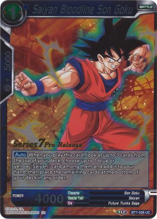Saiyan Bloodline Son Goku (BT7-028_PR) [Assault of the Saiyans Prerelease Promos] | Total Play