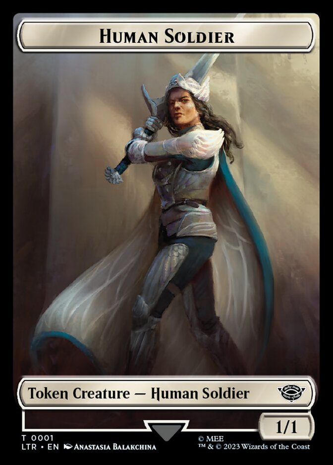 Human Soldier Token (01) [The Lord of the Rings: Tales of Middle-Earth Tokens] | Total Play