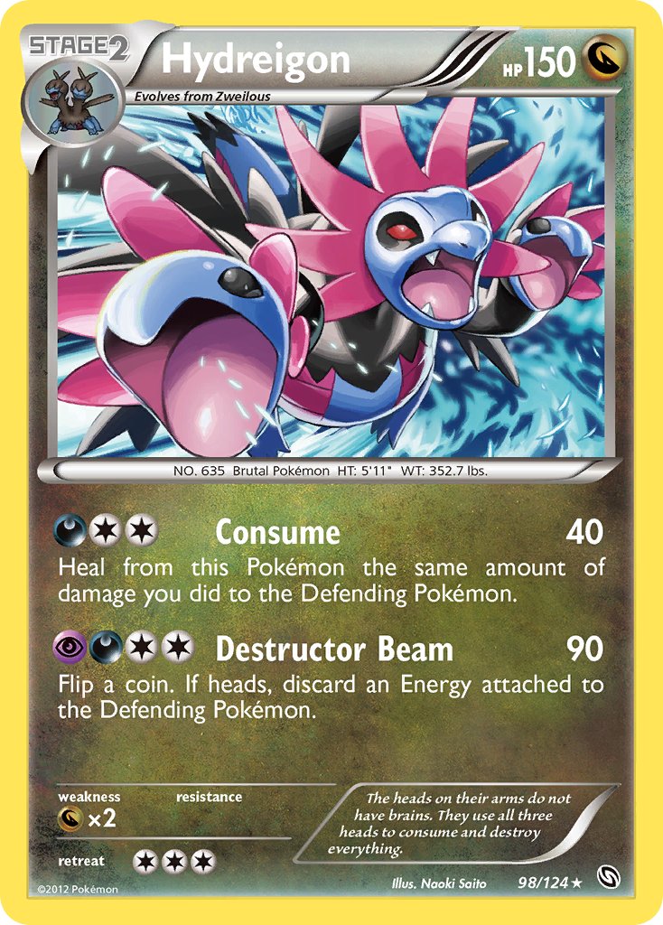 Hydreigon (98/124) (Cracked Ice Holo) (Theme Deck Exclusive) [Black & White: Dragons Exalted] | Total Play