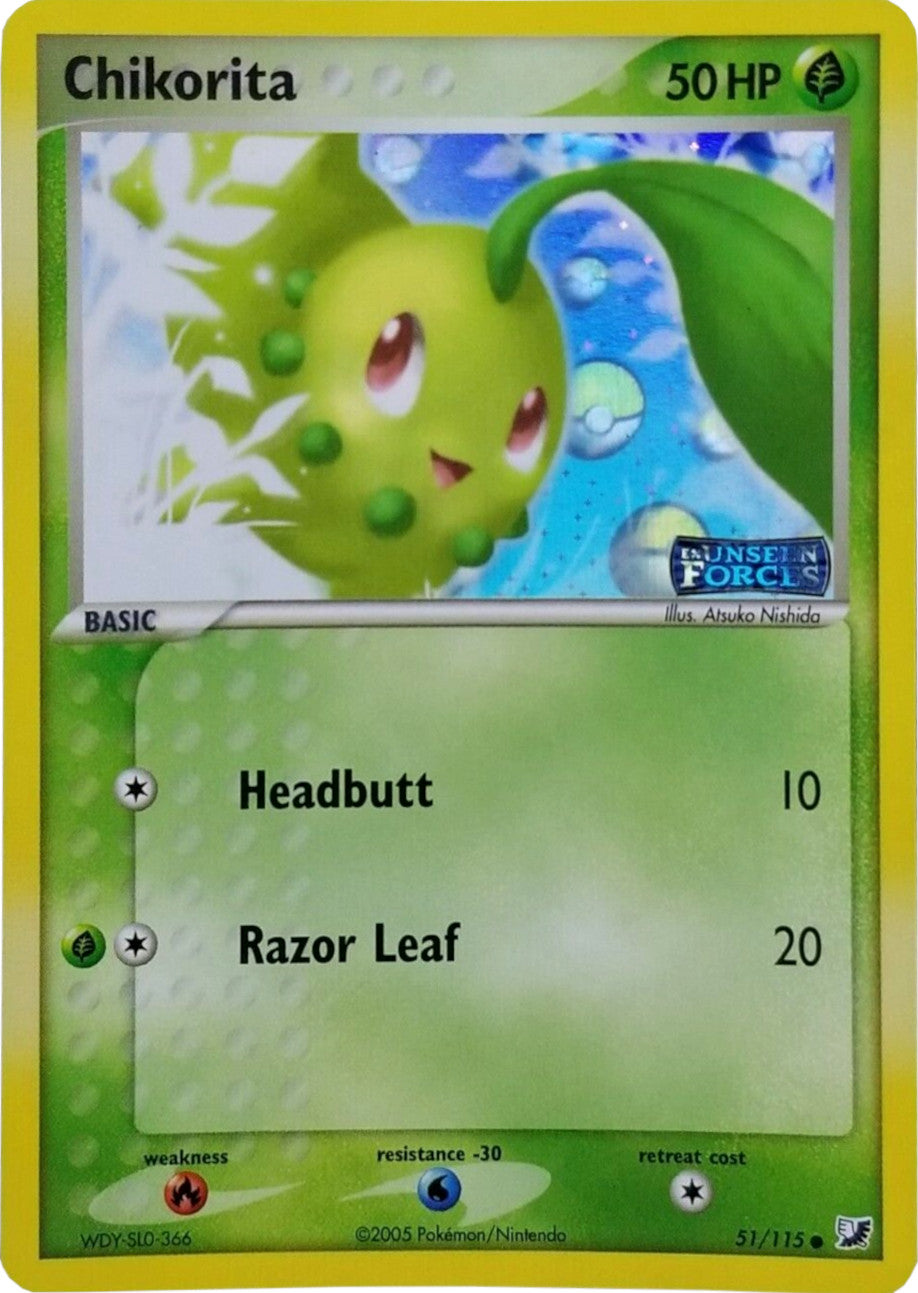 Chikorita (51/115) (Stamped) [EX: Unseen Forces] | Total Play