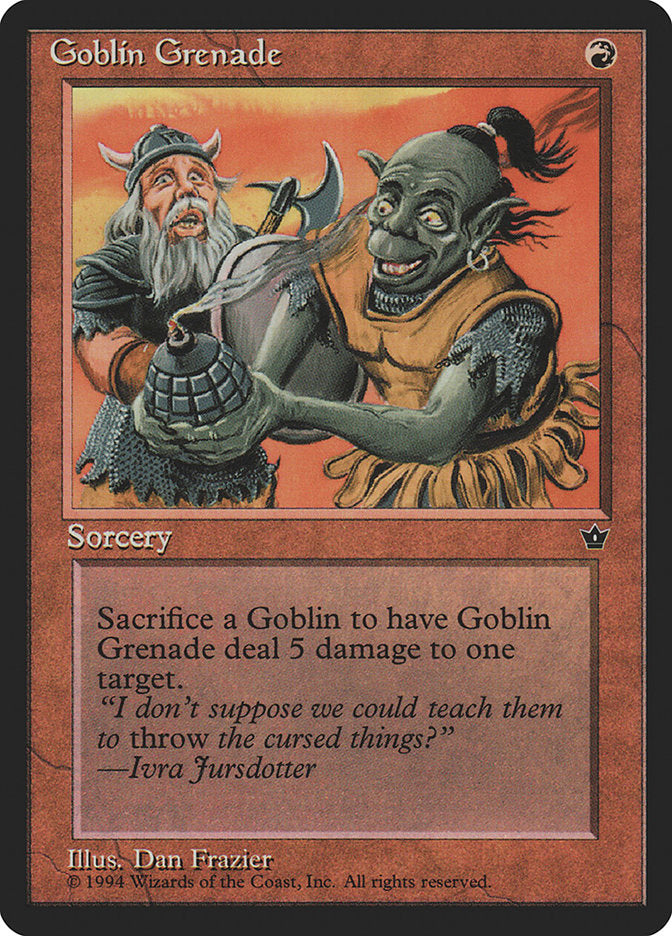 Goblin Grenade (Dan Frazier) [Fallen Empires] | Total Play