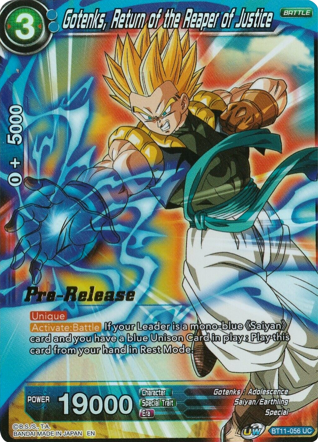 Gotenks, Return of the Reaper of Justice (BT11-056) [Vermilion Bloodline Prerelease Promos] | Total Play