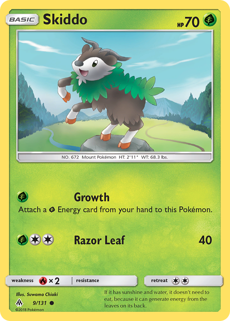 Skiddo (9/131) [Sun & Moon: Forbidden Light] | Total Play