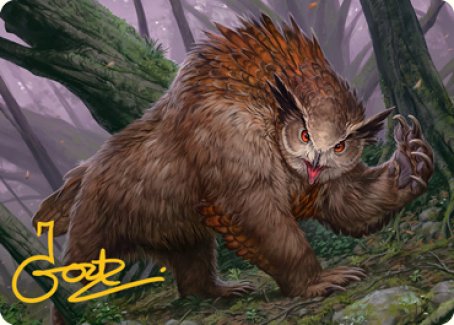 Owlbear Art Card (Gold-Stamped Signature) [Dungeons & Dragons: Adventures in the Forgotten Realms Art Series] | Total Play