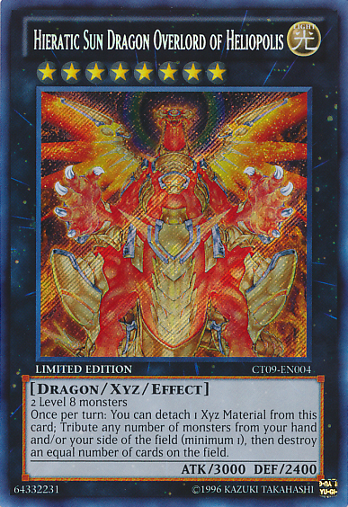 Hieratic Sun Dragon Overlord of Heliopolis [CT09-EN004] Secret Rare | Total Play