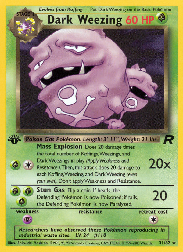 Dark Weezing (31/82) [Team Rocket 1st Edition] | Total Play